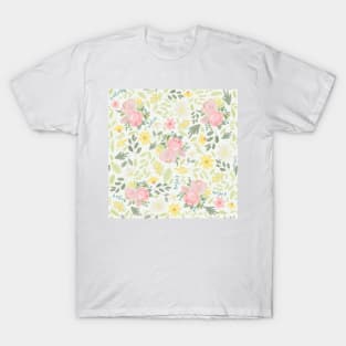 Cute dainty modern watercolor floral pattern T-Shirt